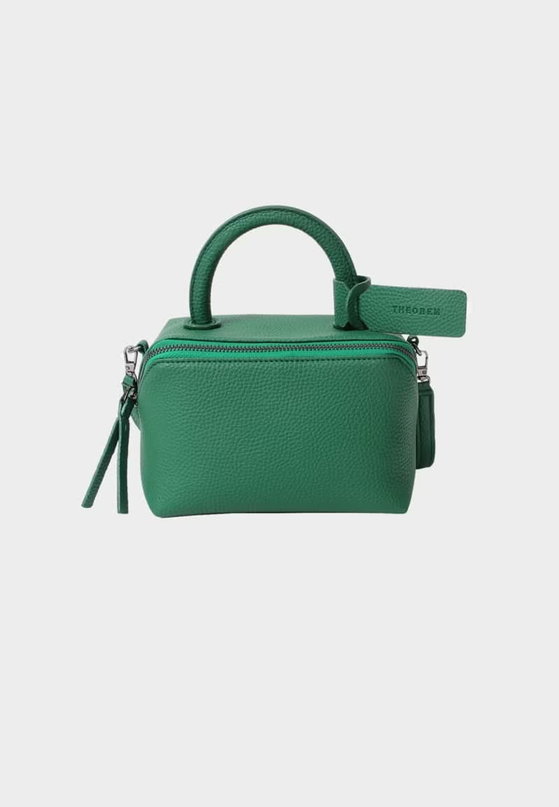 Cubic Cross Body Bag 皮革斜背/手提小方包 - green color