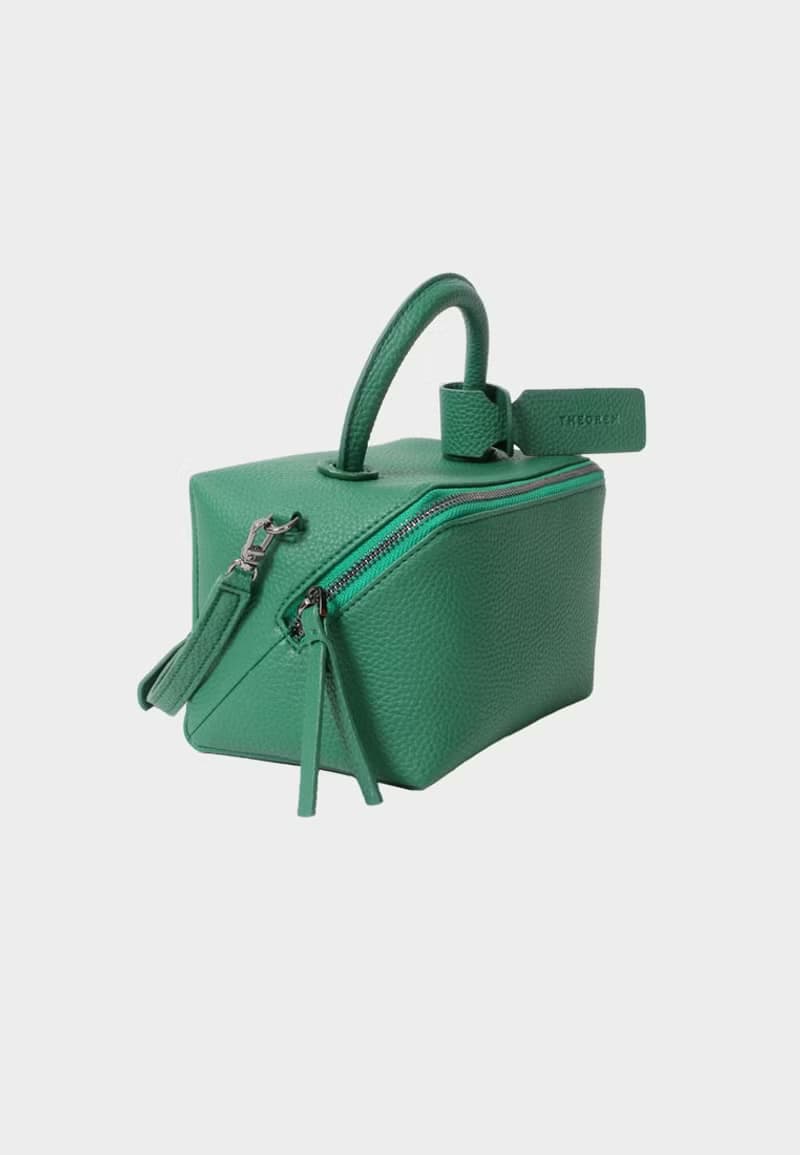 Cubic Cross Body Bag 皮革斜背/手提小方包 - green color