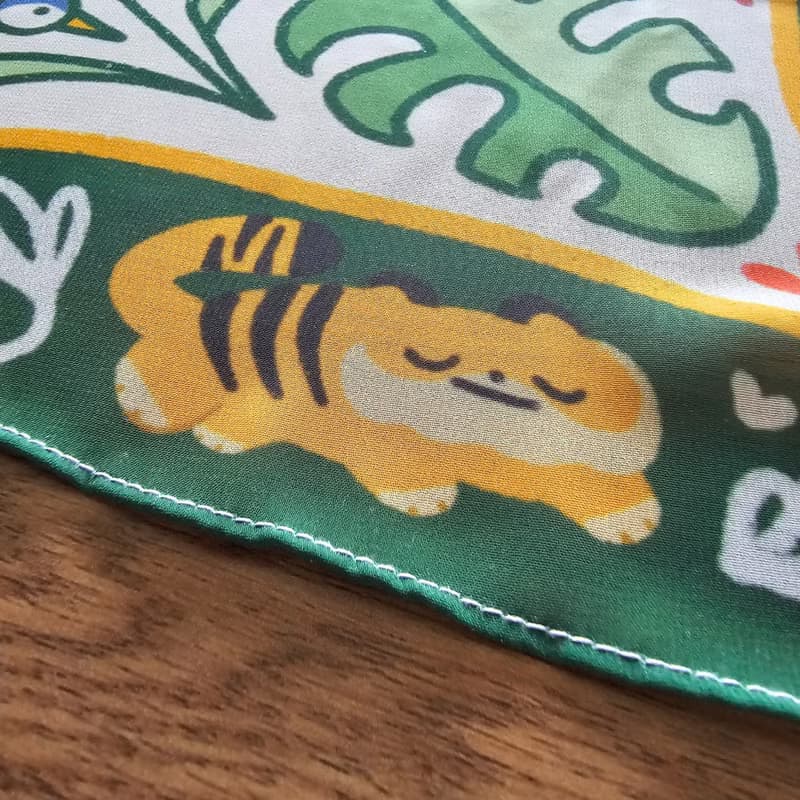 綠熱帶陽光絲巾領巾