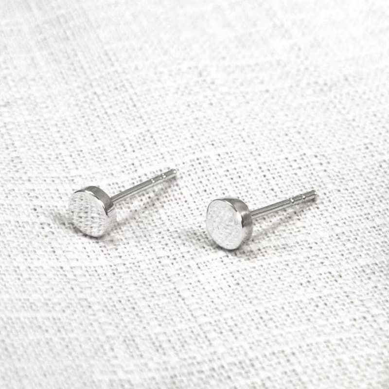 純銀 小圓耳環(小) 925純銀耳環 基本款耳針