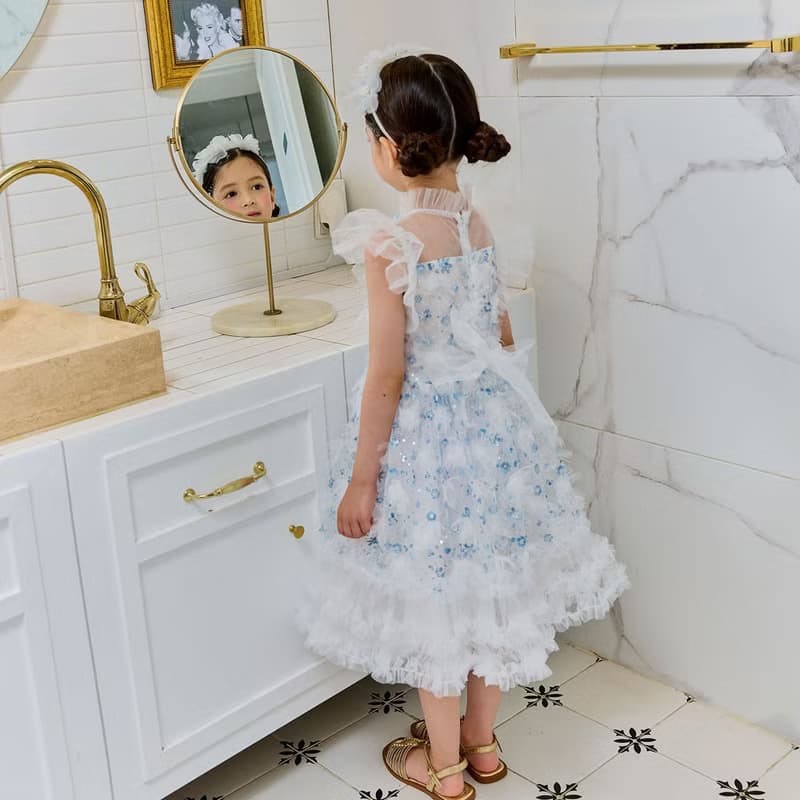 Peony Dress - white