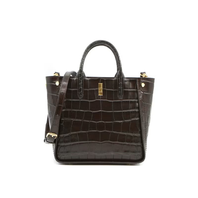 Giana 鱷魚紋壓花皮革小手挽 原創設計