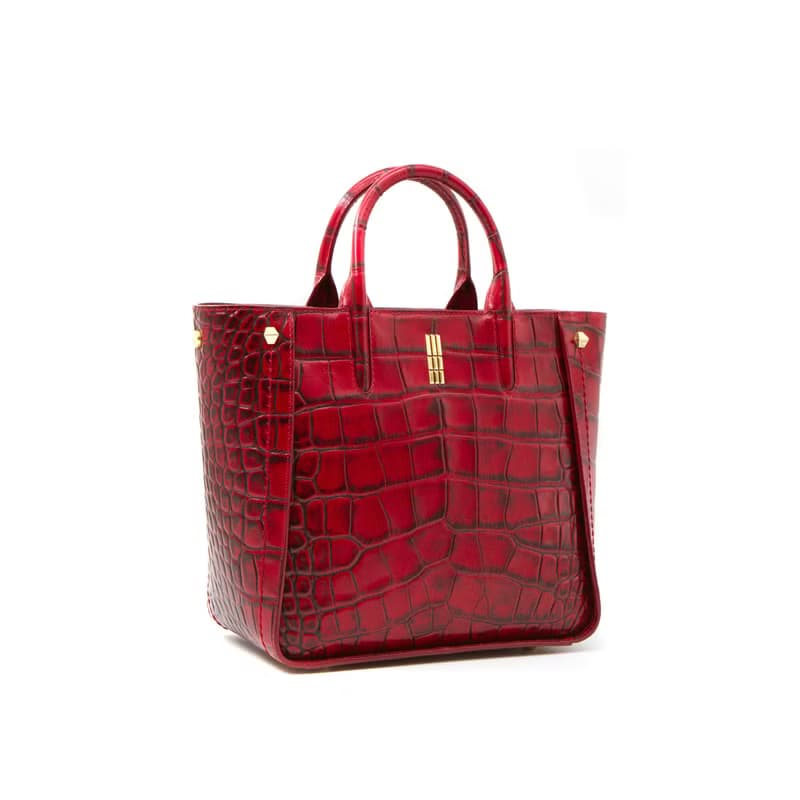 Giana 鱷魚紋壓花皮革小手挽 原創設計