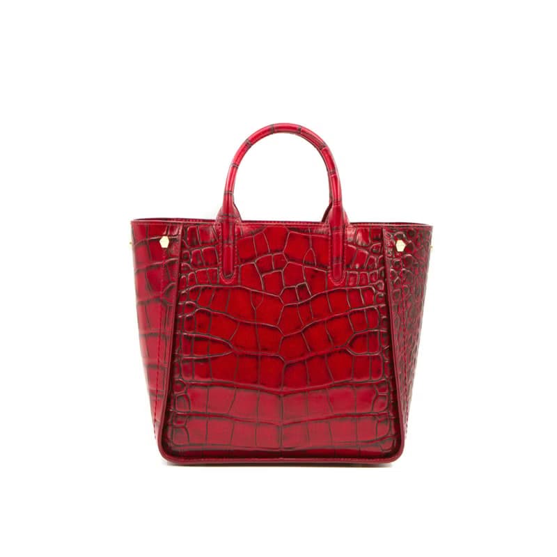 Giana 鱷魚紋壓花皮革小手挽 原創設計