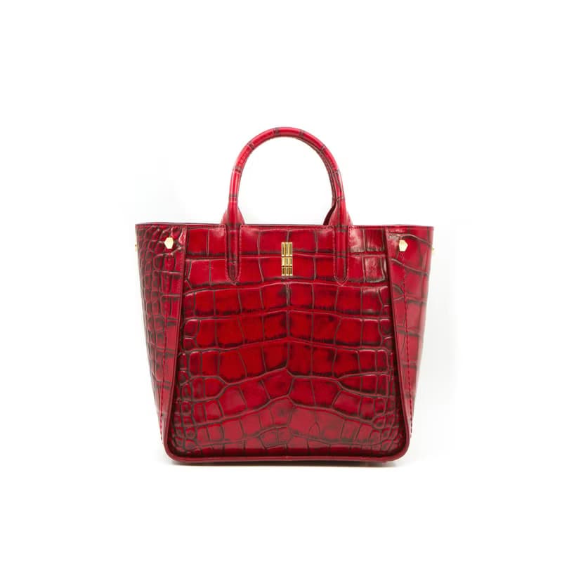 Giana 鱷魚紋壓花皮革小手挽 原創設計