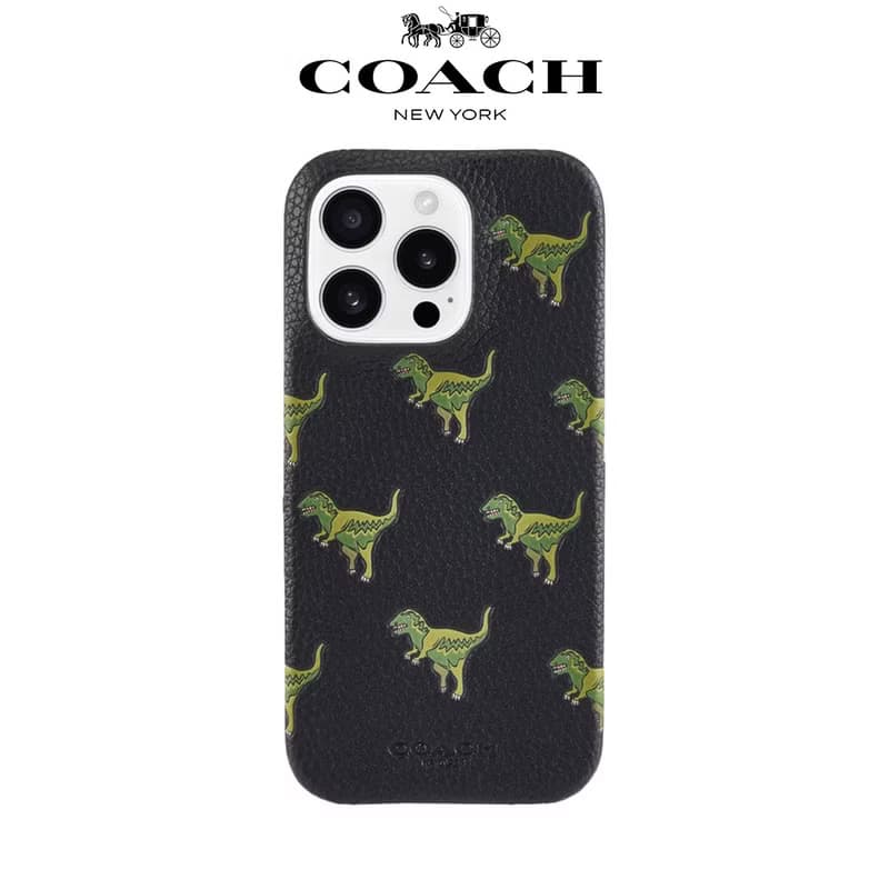 【kate spade】iPhone 16 系列 磁吸精品手機殼 黑色小恐龍