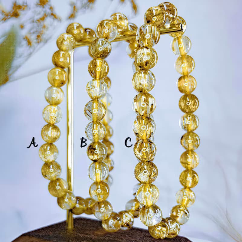 【鈦晶】天然美品 維納斯金髮晶 手鍊手串手珠/可挑款