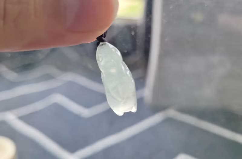 【親翠】天然翡翠 冰晴Juice種水耍廢趴趴兔項鍊 生肖兔