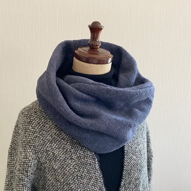 高級メルトンフリースのスヌード　ネイビー