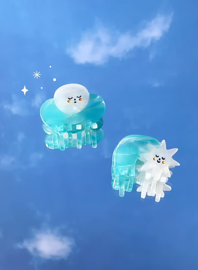 流星/雲朵星星抓夾   滿月/流星小抓夾