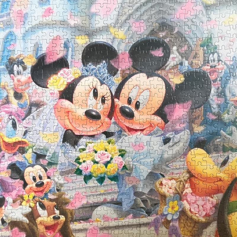早期絕版迪士尼米奇米妮婚禮拼圖