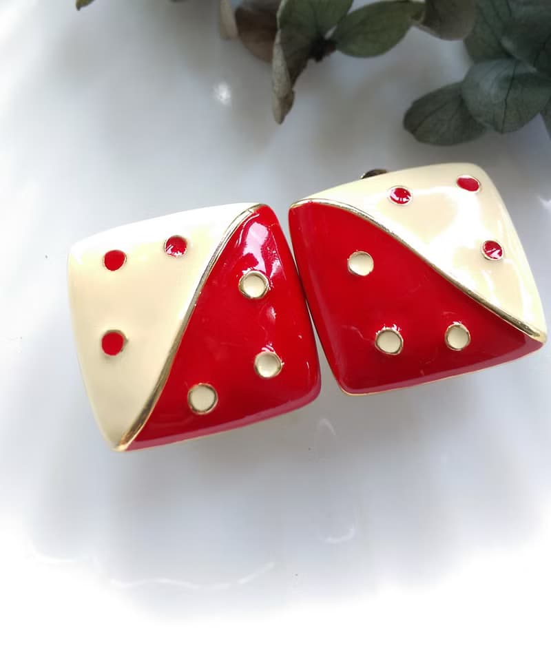 Vintage Jewelry 西洋古董飾品 Les Bernard 普普 夾式耳環