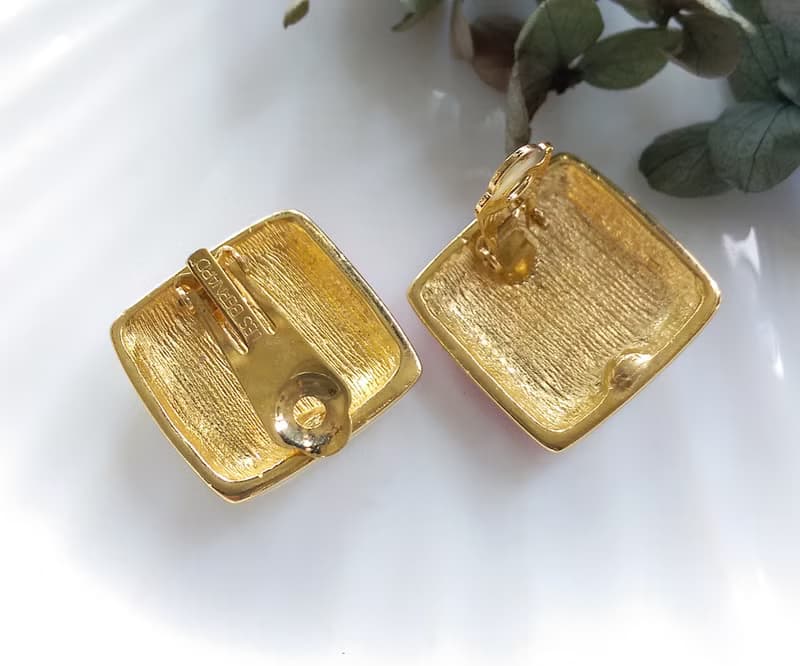Vintage Jewelry 西洋古董飾品 Les Bernard 普普 夾式耳環