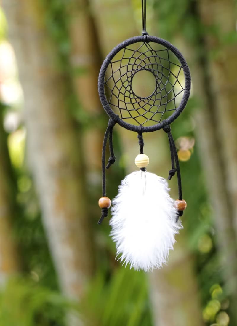 極簡風格丨禮物 手工編織 Dreamcatcher 捕夢網 吊飾-沉穩黑