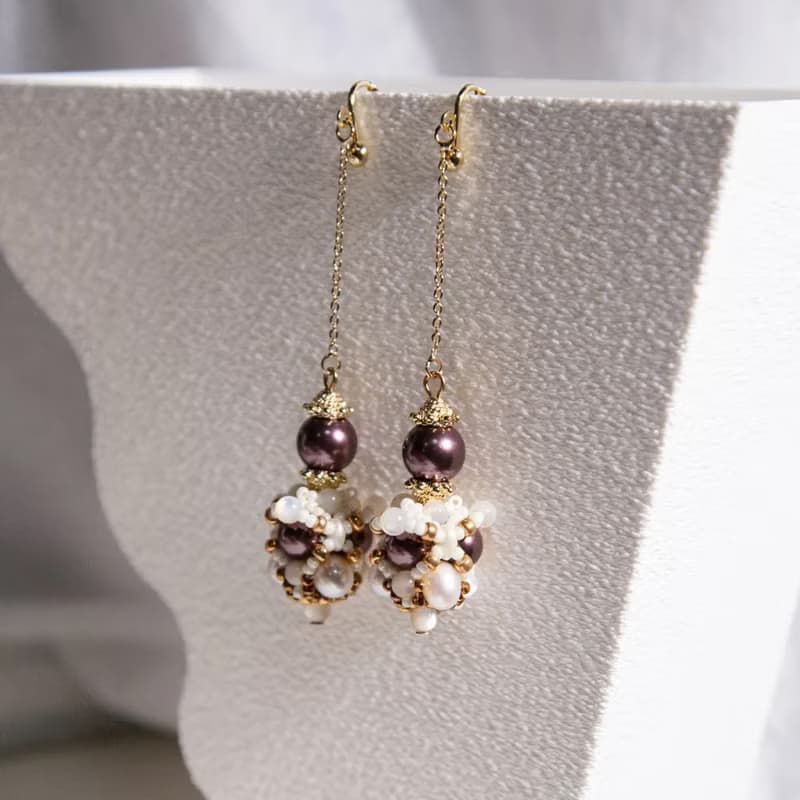 Gaea's Oasis Earrings - Purple 蓋婭綠洲耳飾(紫)