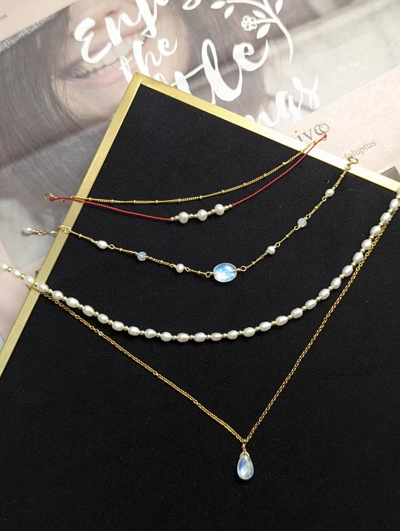 Il Tre - Complete - 14KGF 珍珠紅繩雙層手鍊