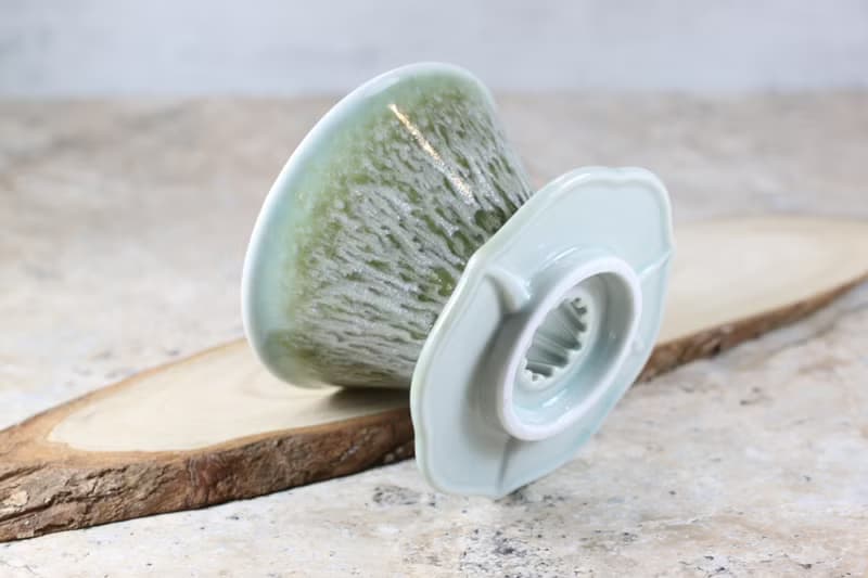 【送禮好物】青苔綠 50度角 自然釉咖啡濾杯 鶯歌燒 台灣綠工藝