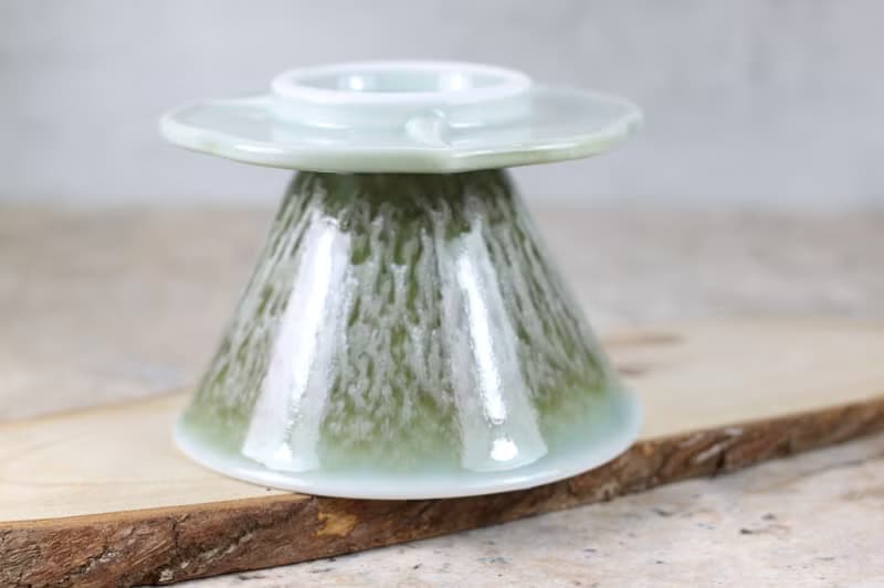 【送禮好物】青苔綠 50度角 自然釉咖啡濾杯 鶯歌燒 台灣綠工藝