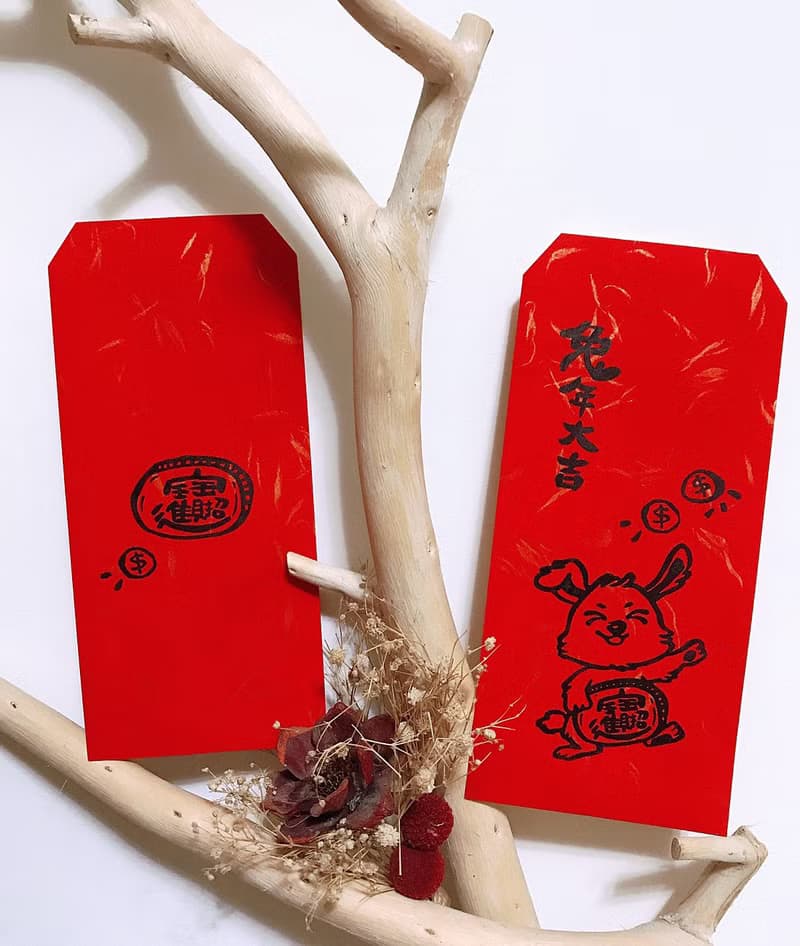 兔年紅包 兔兔招財大吉紅包袋 (6入)