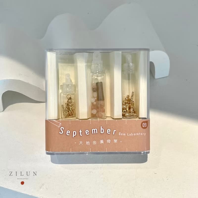 【九月】誕生石手鍊 • 大地金黃奇萊 成品&材料包 • 可碰水