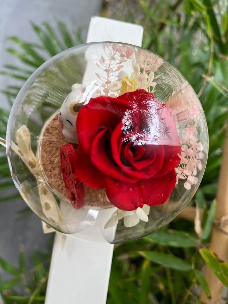 招財貓與永生紅玫瑰