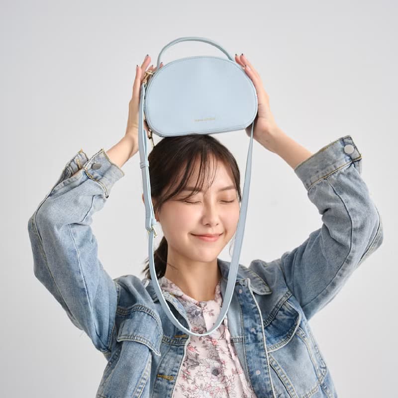 PA-Chubby真皮半月手提包-多色任選