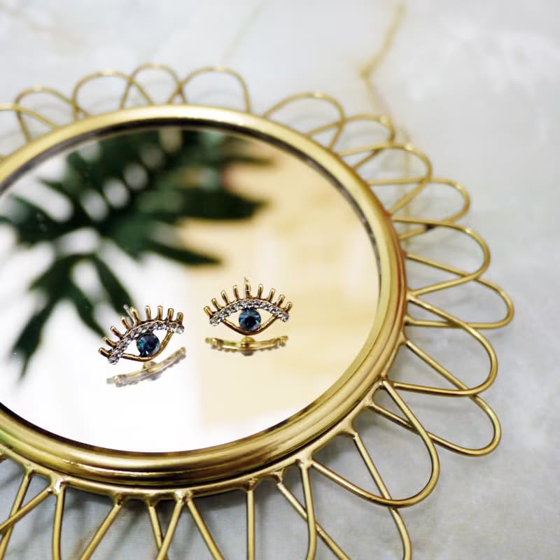 戀人之眼 藍眼珠耳飾