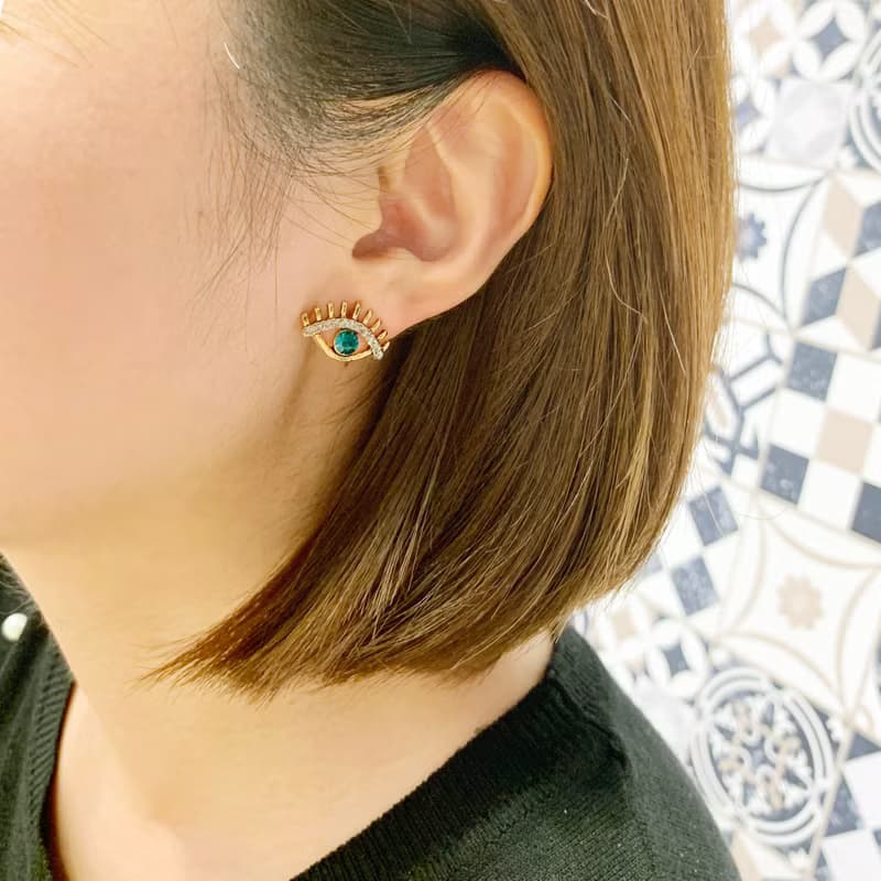 戀人之眼 藍眼珠耳飾