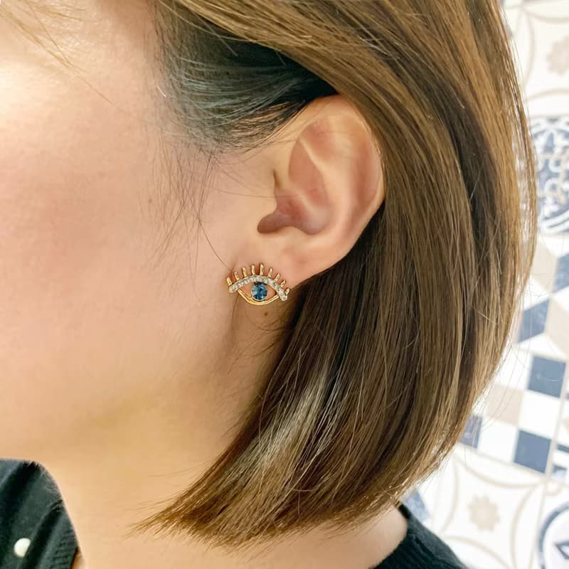 戀人之眼 藍眼珠耳飾