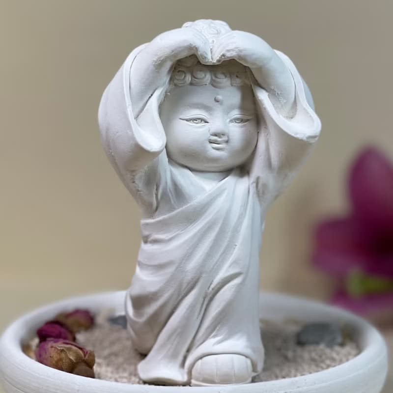 開運公仔 淨念吉祥小佛之佛美中盤套組 母親節 長輩禮 開運 擴香