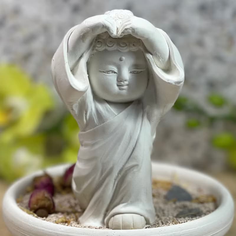 開運公仔 淨念吉祥小佛之佛美中盤套組 母親節 長輩禮 開運 擴香