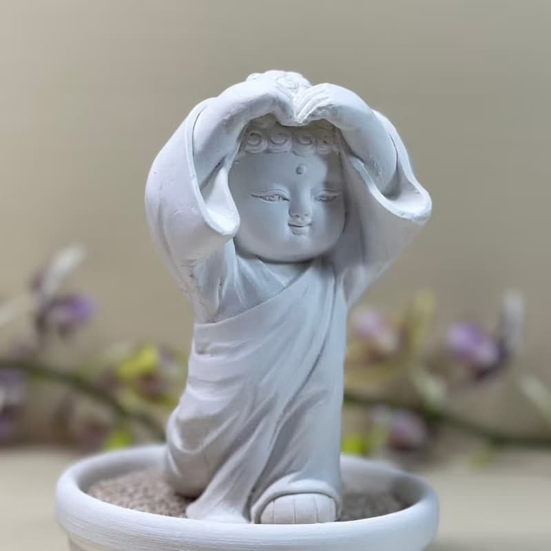 開運公仔 淨念吉祥小佛之佛美中盤套組 母親節 長輩禮 開運 擴香