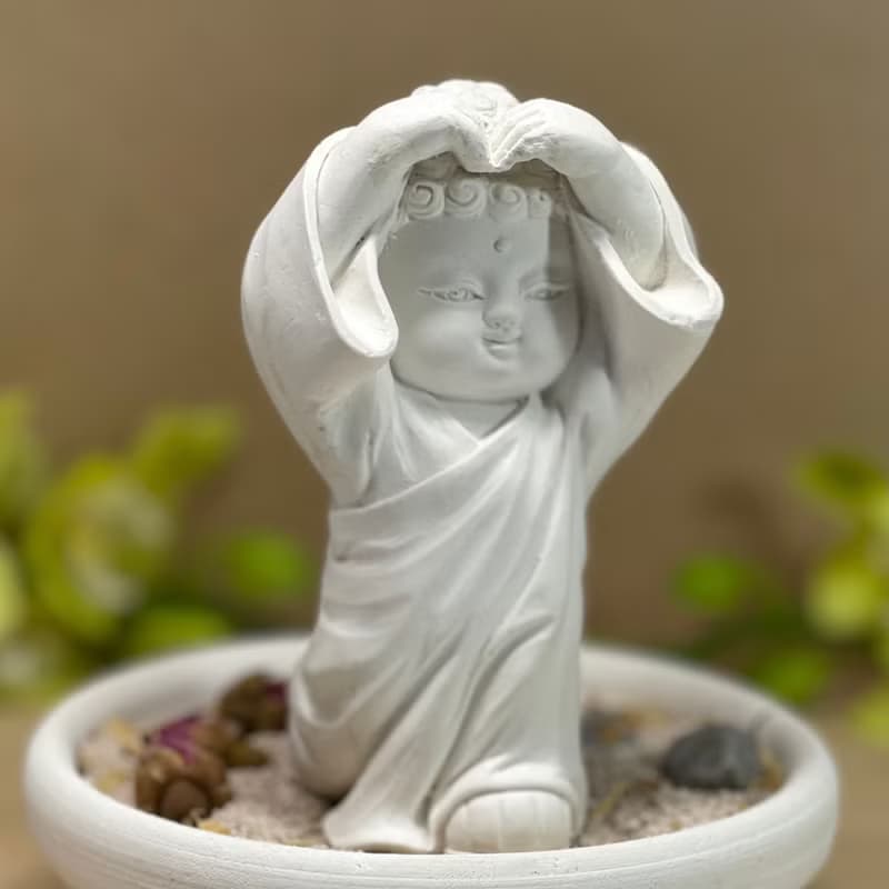 開運公仔 淨念吉祥小佛之佛美中盤套組 母親節 長輩禮 開運 擴香