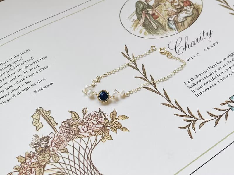 Enko | 奧羅拉的誕生 青金石14K包金手鍊