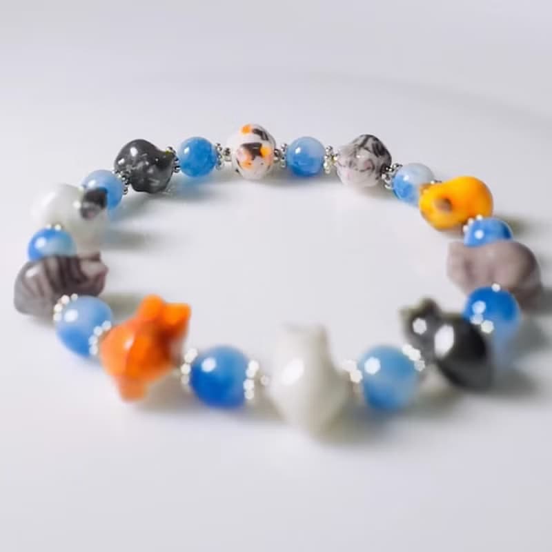 受注製作 子供ニャンコ会議ウルトラミニ 猫ブレスレット