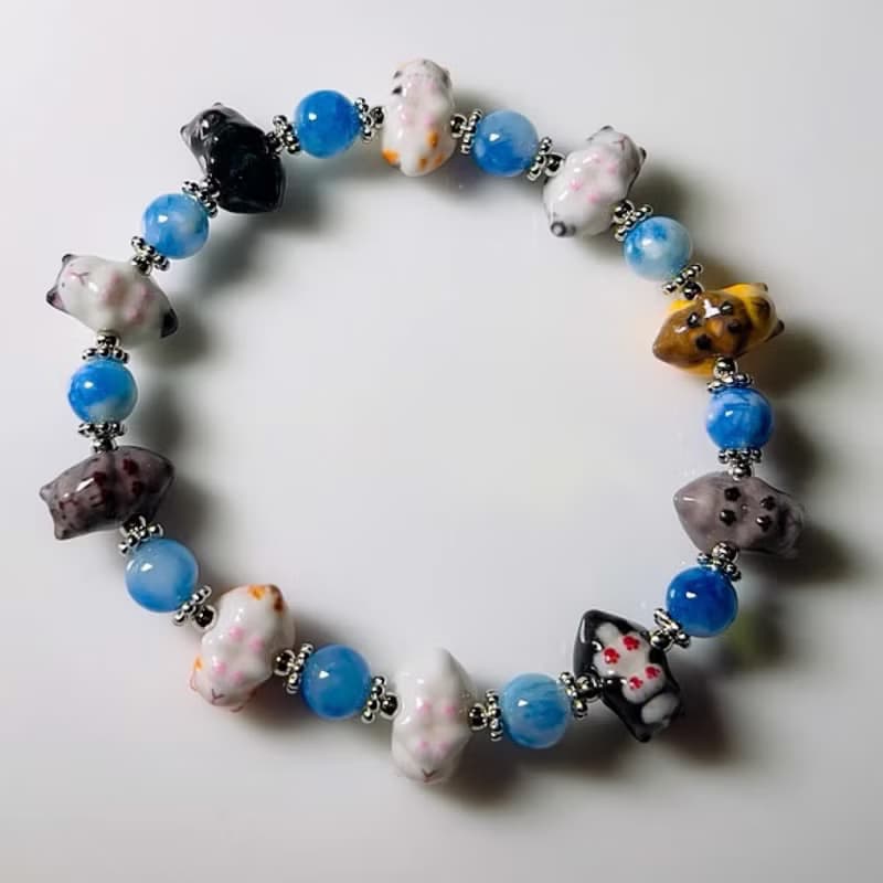 受注製作 子供ニャンコ会議ウルトラミニ 猫ブレスレット