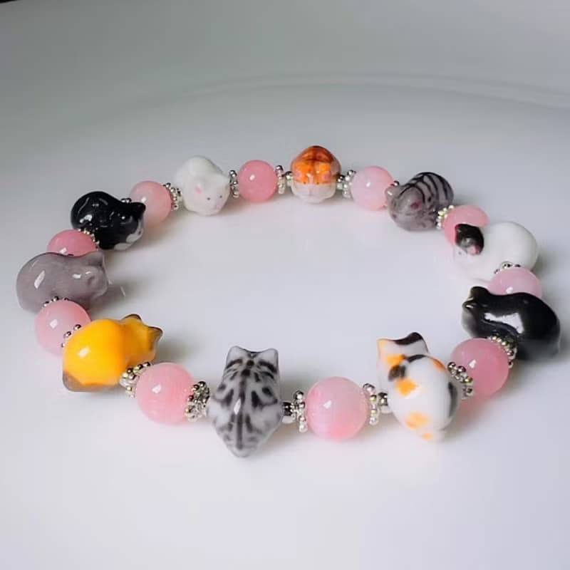 受注製作 子供ニャンコ会議ウルトラミニ 猫ブレスレット