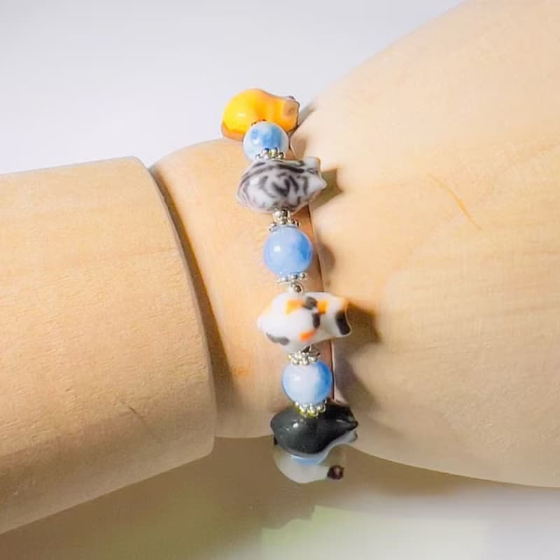 受注製作 子供ニャンコ会議ウルトラミニ 猫ブレスレット