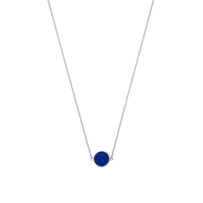 ROCA MINI ROUND LAPIS LAZULI NECKLACE_WHITE