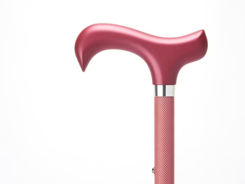 【夜晚也能安心行走】夜間時尚反光手杖 - 赤紅幾何 伸縮手杖