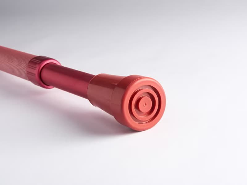 【夜晚也能安心行走】夜間時尚反光手杖 - 赤紅幾何 伸縮手杖