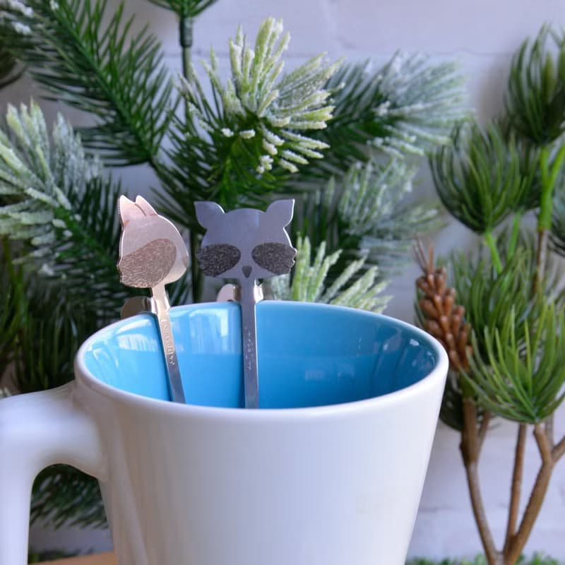 森林系萌君出沒攪拌匙 浣熊 (2入)