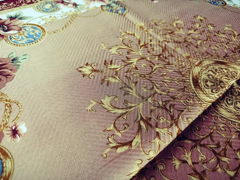 Roberta di Camerino Vintage Scarf Luxury Baroque Floral 23.5 x 23.5 inches