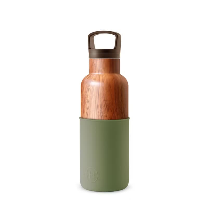 自然風格 CinCin保溫瓶系列 | 木紋瓶 - 軍綠 480ml