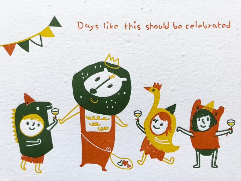 種子紙生日卡 Days like this 獅子和小孩與長不大的小孩