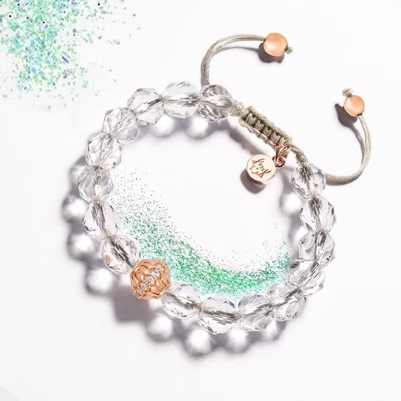 瑞典AWNL 白水晶 雲莓 女士手鍊 七夕情人節