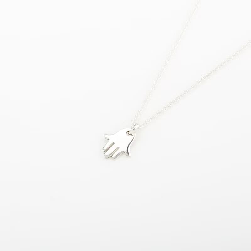【Angel & Me】守護 好運 法蒂瑪之手 Hamsa s925 純銀 項鍊 禮物