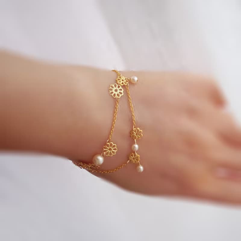 ブレスレット　仕草、伝え語る