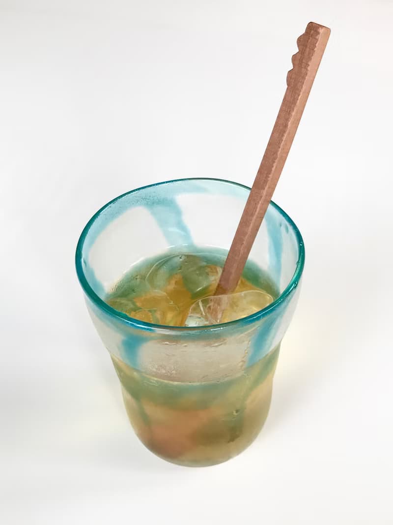 受注制作　鋸目模様の木のマドラー　ギザギザ付き　ブラックウォルナット or チェリー