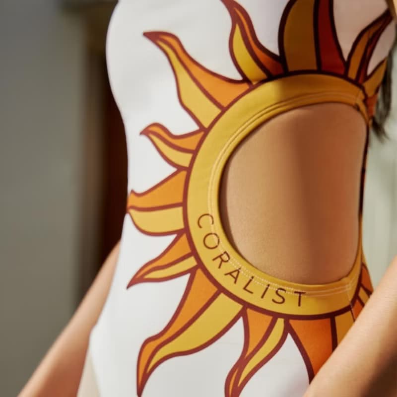'Malaika' Corset one piece swimwear in Sunrise Sole (CREX323)
